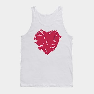 Color of The Year 2023 Viva Magenta Heart Shattered Tank Top